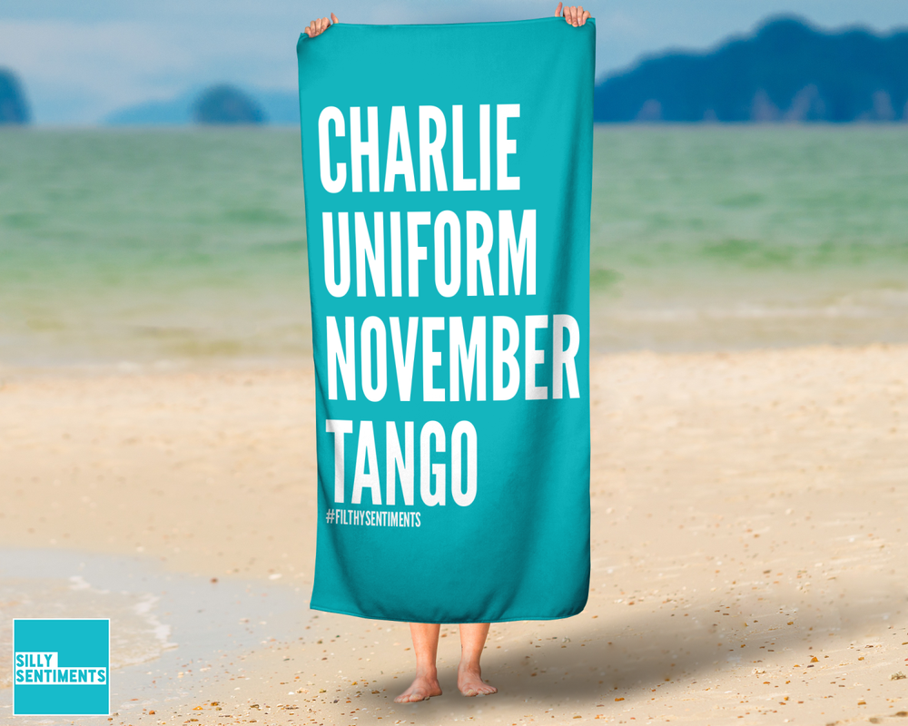 Charlie Turquoise Beach Towel #1 image